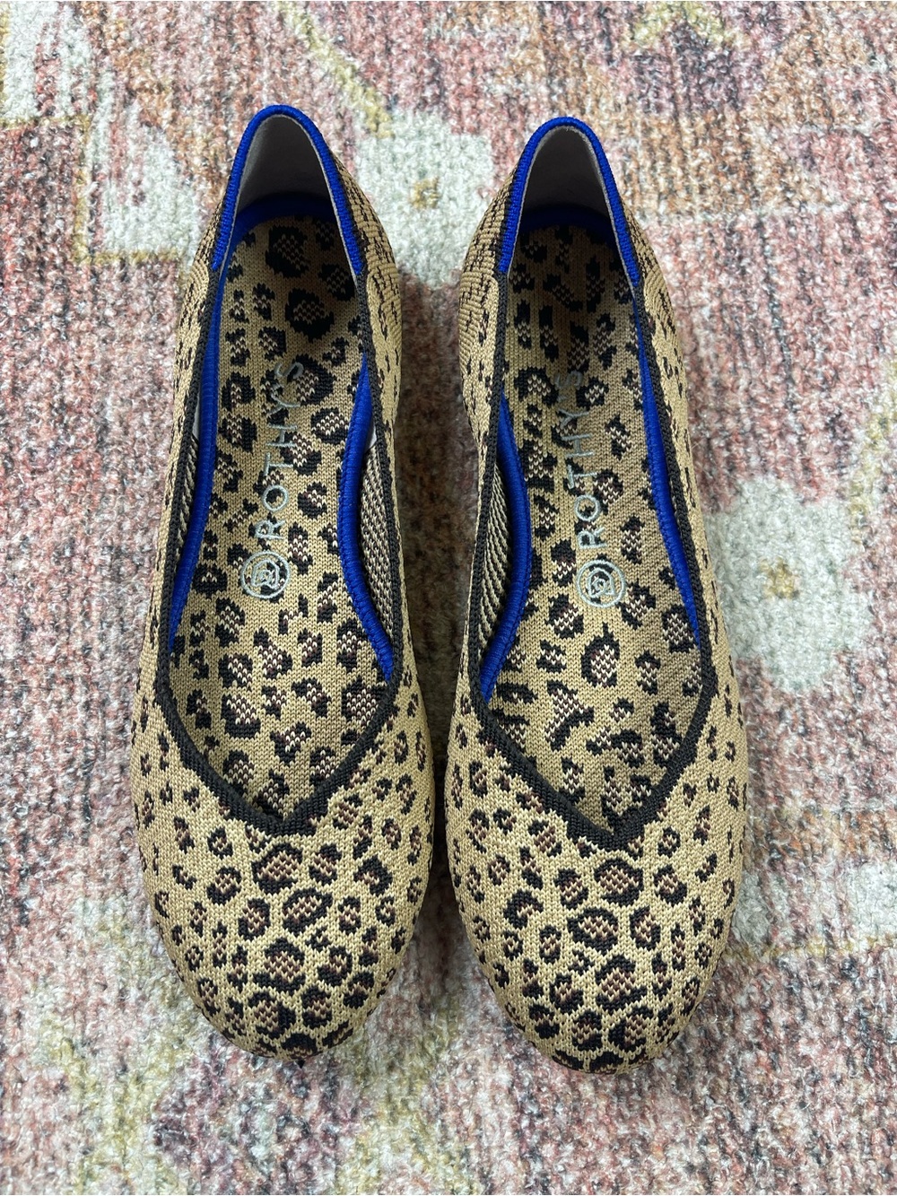 NEW Rothy’s The Flat Round Toe Cheetah Print Leopard Flats Retired Size 8.5